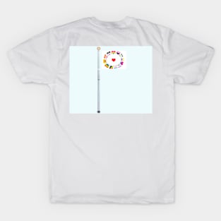 All New Pride Flag All Inclusive On Flagpole T-Shirt